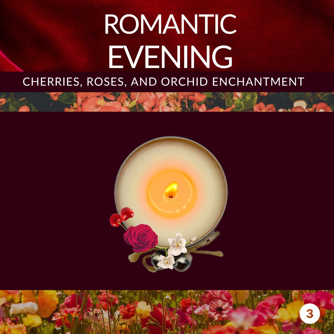 ROMANTIC EVENING: Cherries, Roses, and Orchid Enchantment